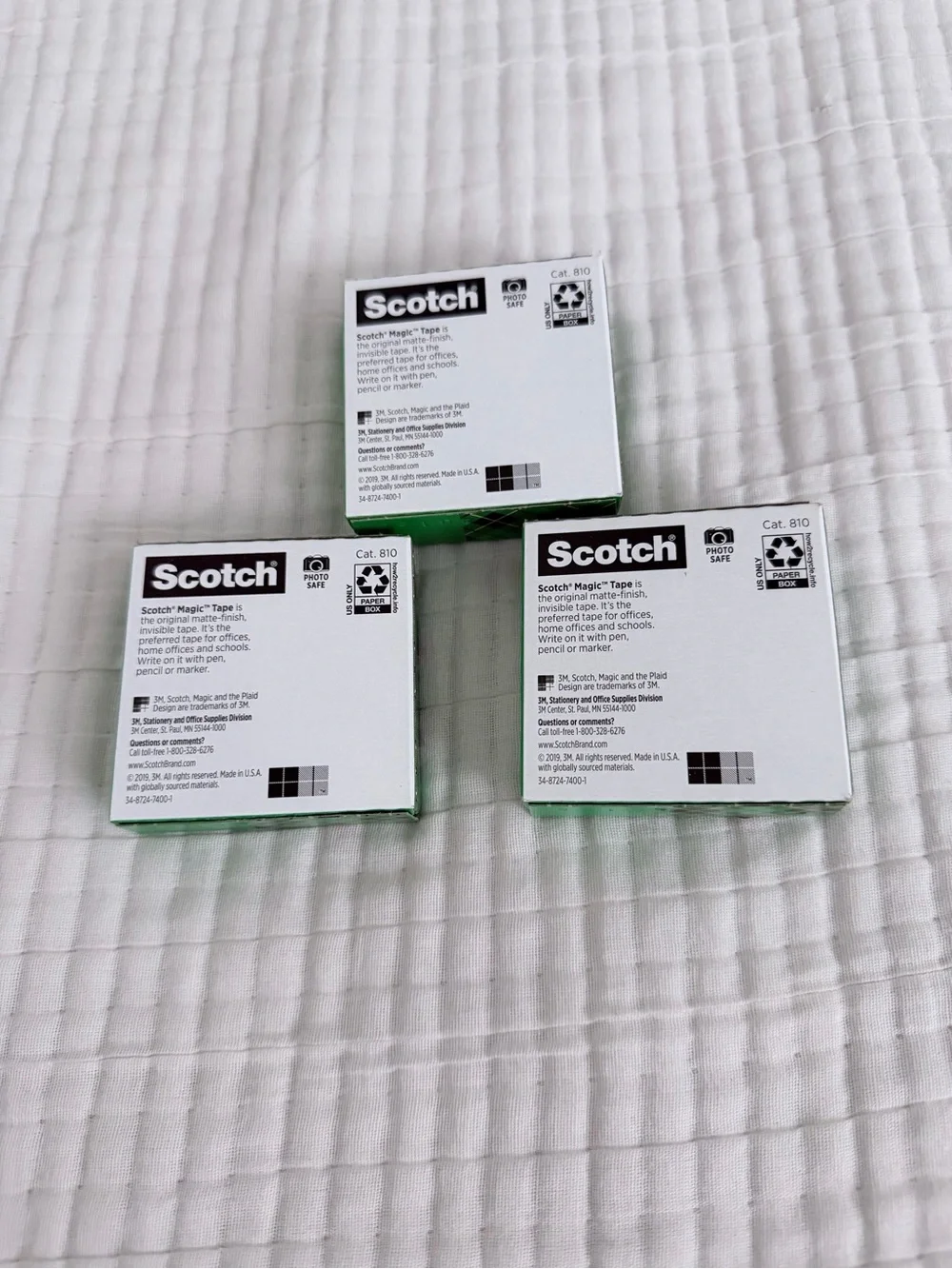 New Unopened Scotch Magic Tape 3-Pack